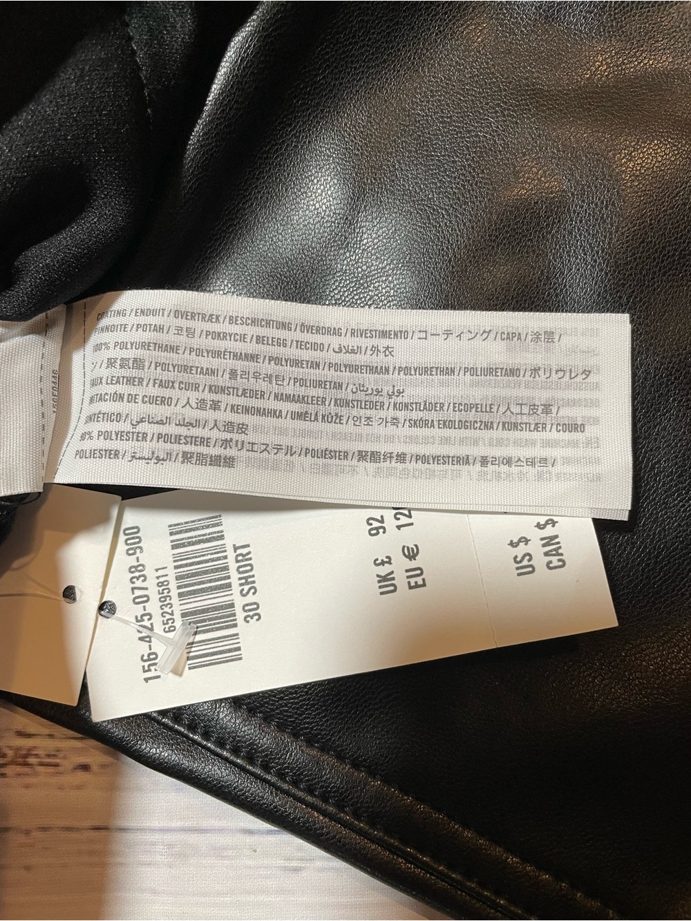NWT Abercrombie & Fitch The Skinny High Rise Vegan leather pants. Size 10 - Picture 8 of 11